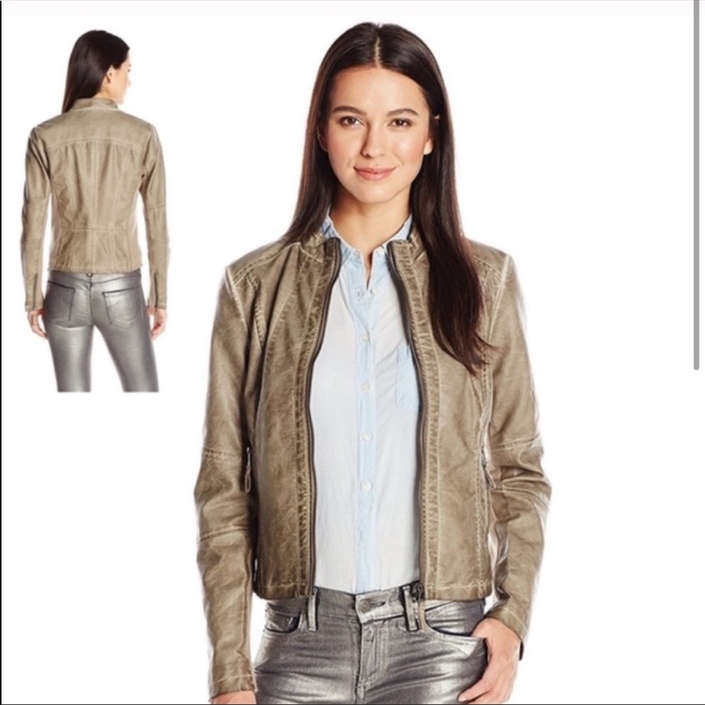 Sebby Faux Leather Vintage Jacket